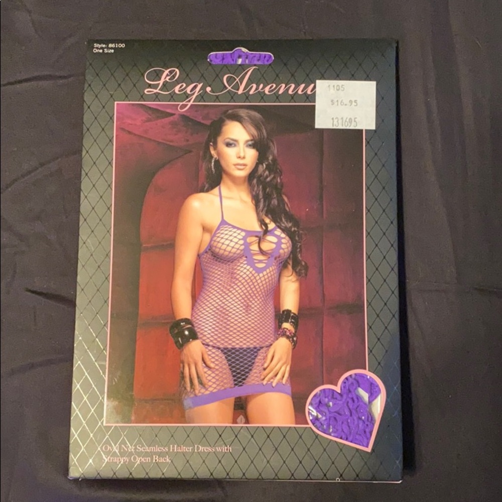 Purple net dress